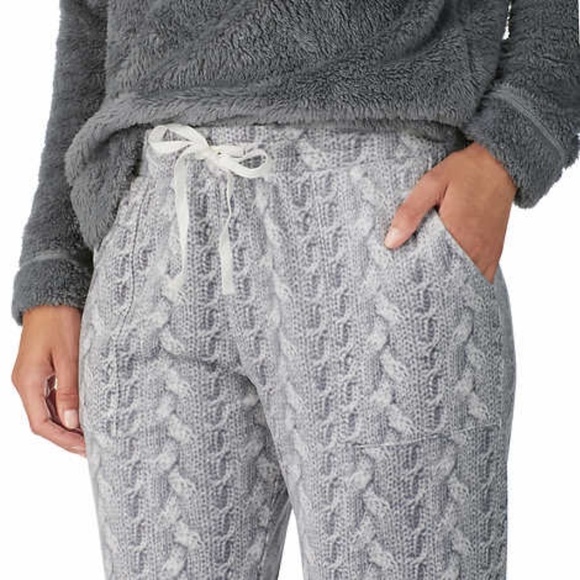 LAST ONE AVAILABLE!! New Ladies Cozy Fleece Gray Lounge Pajama Set Size XXL - Picture 6 of 12